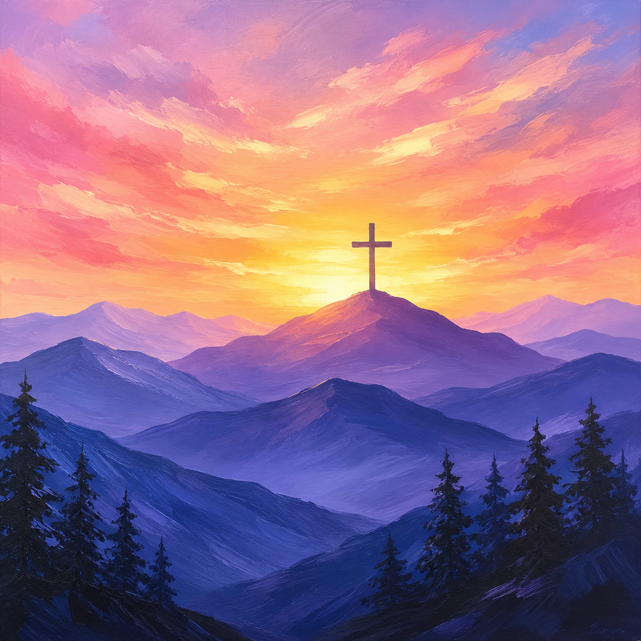 Cross on the Mountains
