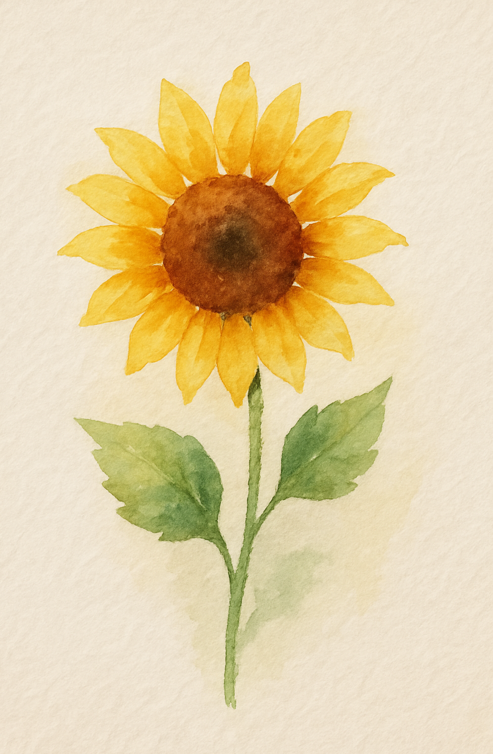 Water Color Sunflower