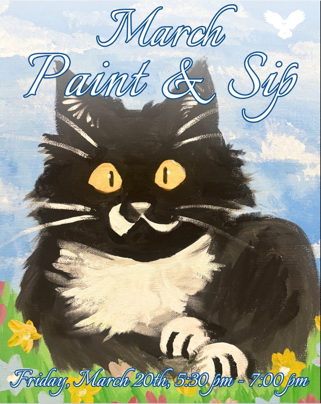 Cat in Bed of Flowers