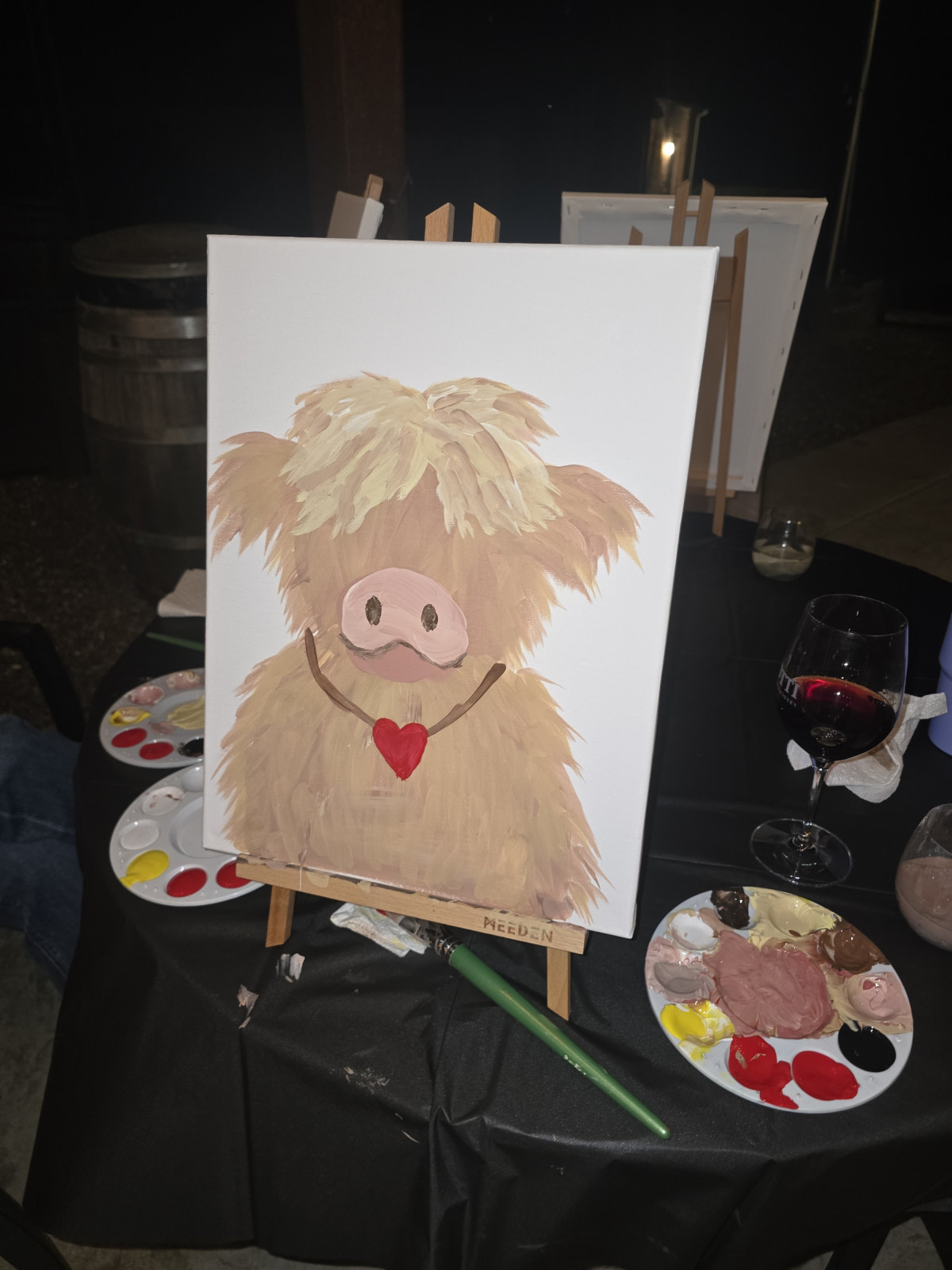 Paint and sip event